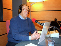 Sir Roger Moore in studio